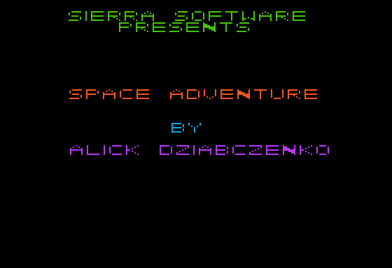 Game cover: Space Adventure
