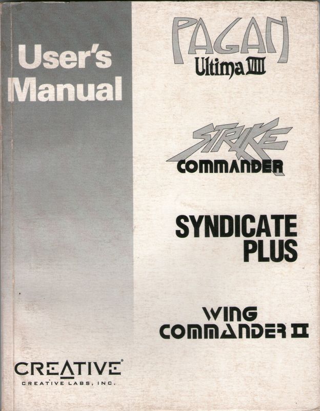 Game cover: Ultima VIII: Pagan / Strike Commander / Syndicate Plus / Wing Commander II